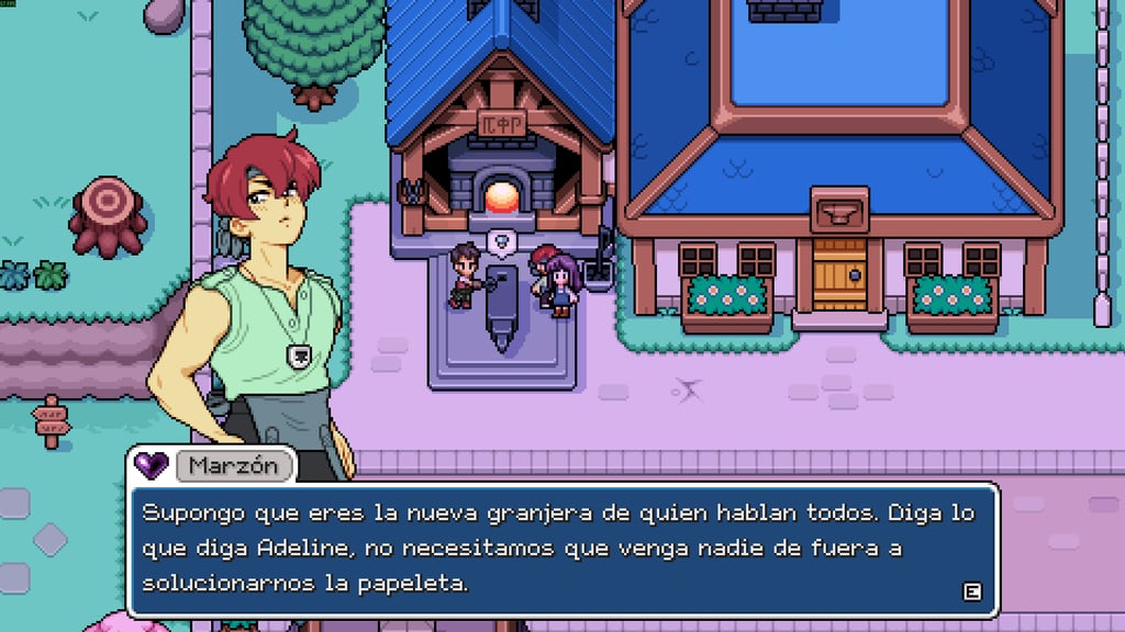 The same greeting with she/her: “la nueva granjera”. This part works.